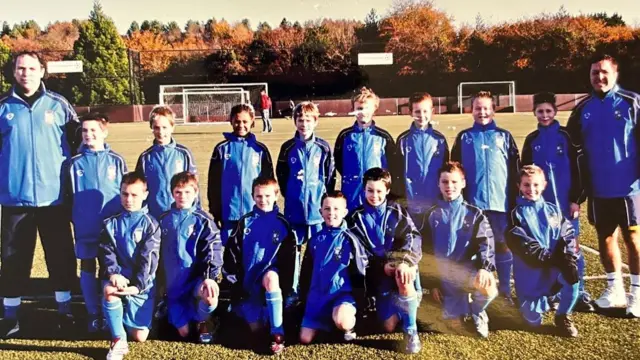 A team photo of Buckland Athletic youth team that Ollie Watkins played in