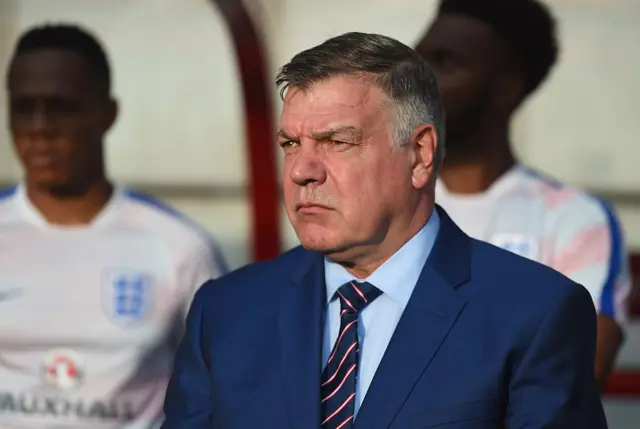 Sam Allardyce during his one game in charge of England against Slovakia