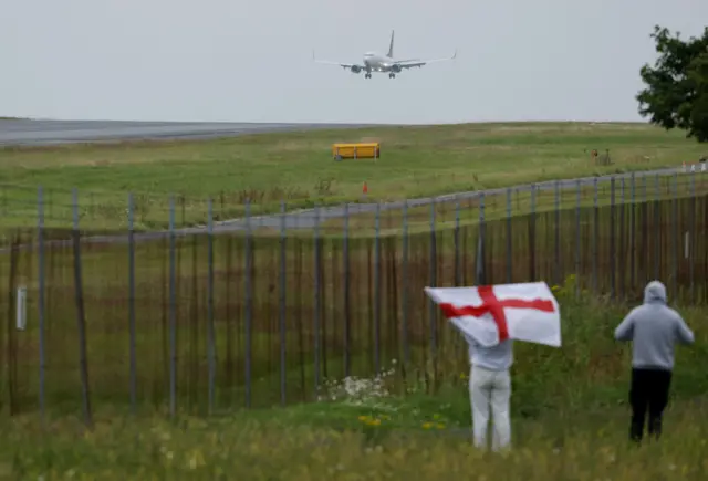 England arrive back in UK after losing Euro 2024 final