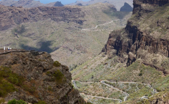 General view of the Masca ravine where the search for the young British teenager Jay Slater took place