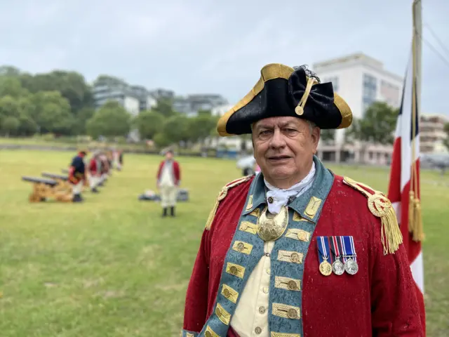 Man in militia uniform