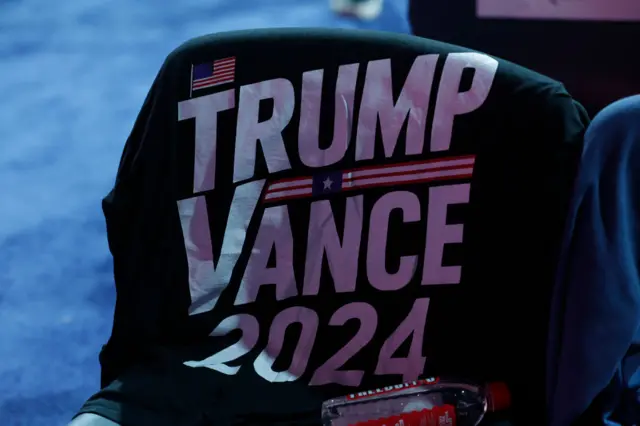 A shirt at the RNC reads 'Trump-Vance 2024'