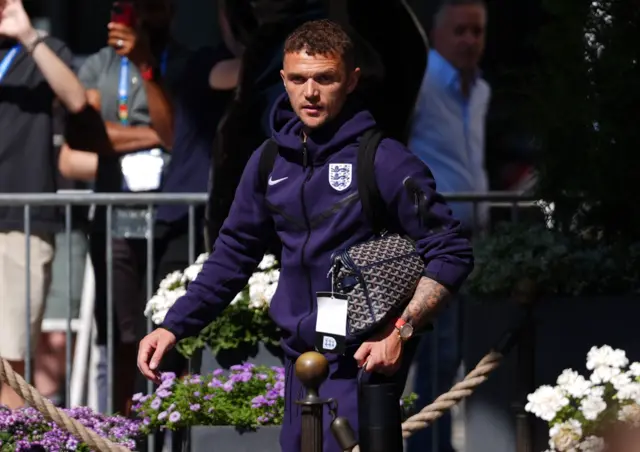 England's Kieran Trippier leaving the team hotel in Berlin, Germany