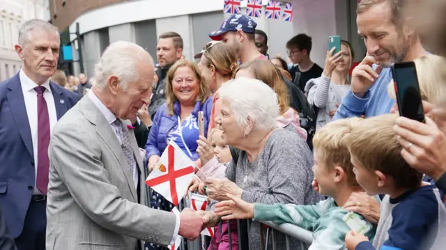 King Charles meeting people in St Helier, Jersey