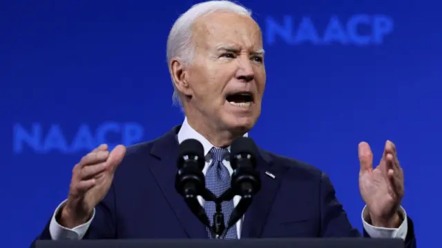 Joe Biden speaks to the NAACP