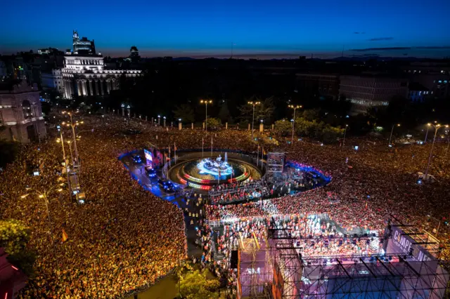 Spain fans in Madrid