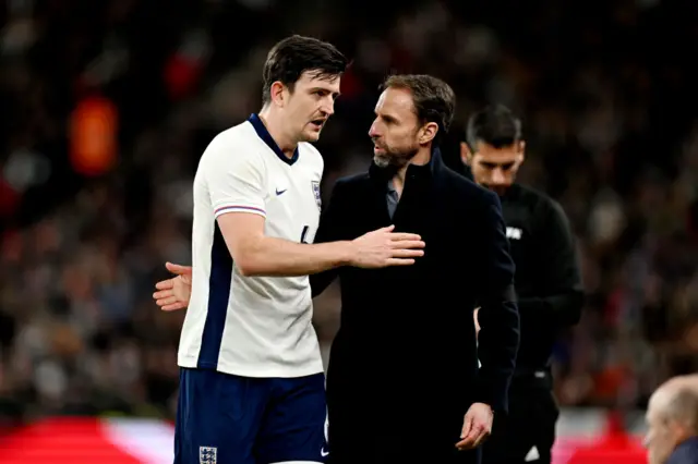 Harry Maguire and Gareth Southgate