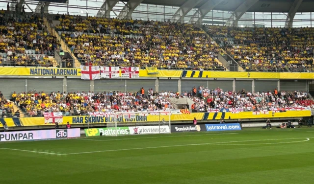 England fans at Gamla Ullevi Stadium