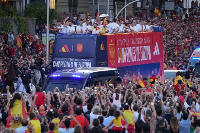 Spain fans in Madrid