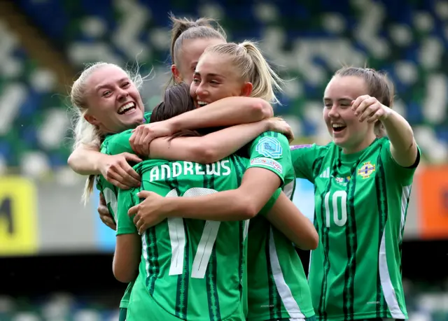 Northern Ireland celebrate a goal