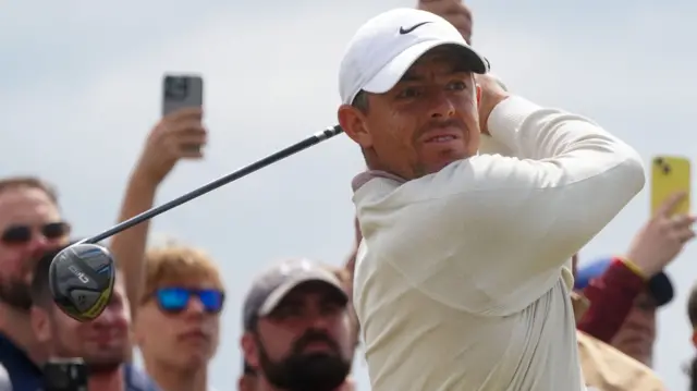 Rory McIlroy during a practice round at Royal Troon