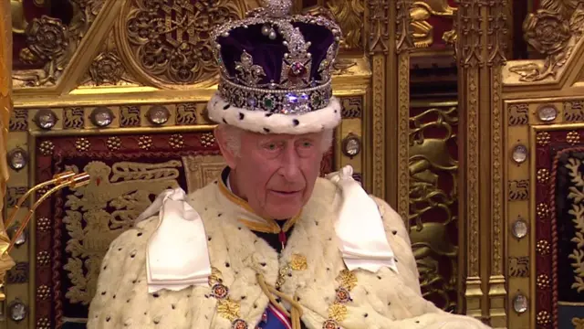 The King addressing the House of Lords