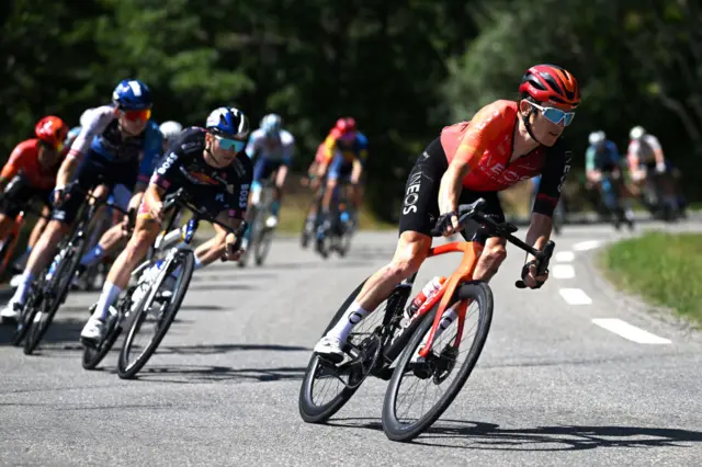 Geraint Thomas riding during stage 18 of the 2024 Tour de France