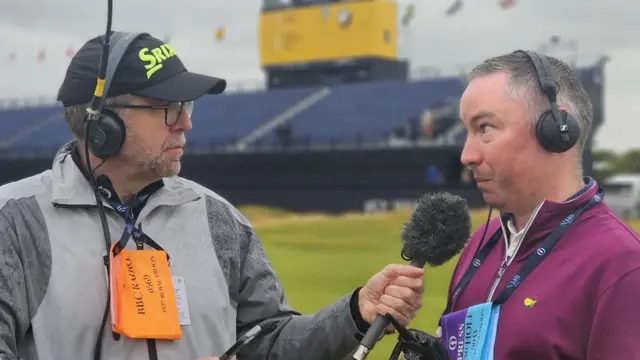 BBC Sport's Mark Chapman interviewing Ewan Murray of the Guardian