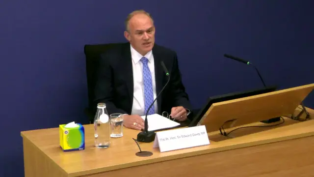 Ed Davey at the Post Office inquiry