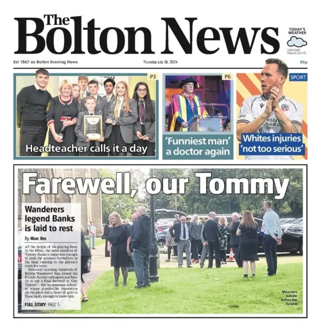 The Bolton News front page