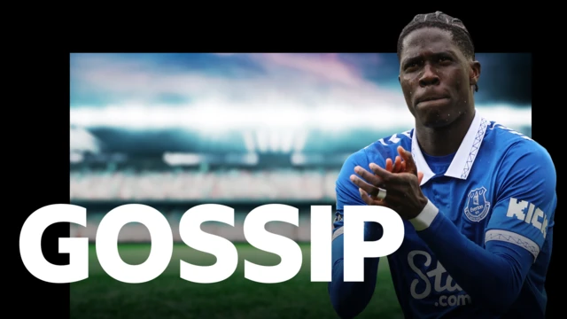 Amadou Onana of Everton applauds the fans during the Premier League match between Everton FC and Luton Town at Goodison Park on September 30, 2023 in Liverpool, England.