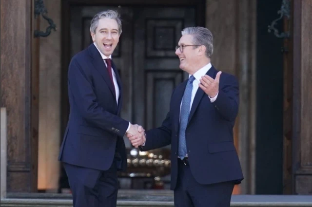 Sir Keir Starmer met with Taoiseach Simon Harris at Blenheim Palace