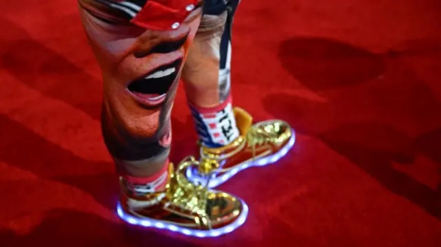 RNC attendee wears Donald Trump tights