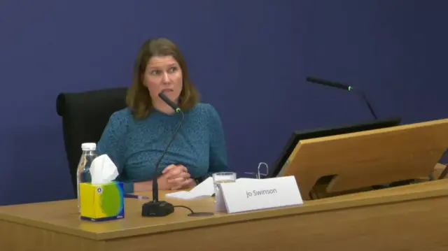 Jo Swinson gives evidence at the inquiry.