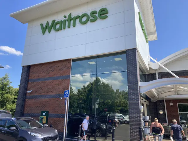 The front of the Waitrose store in Droitwich, Worcestershire