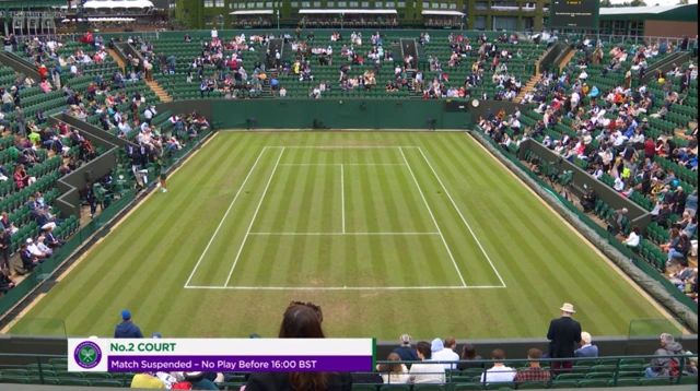 A green court inside Court two has covers off