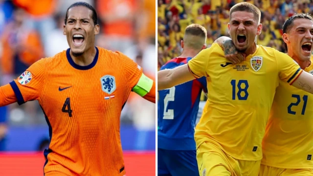 Virgil van Dijk and Razvan Marin - collated image
