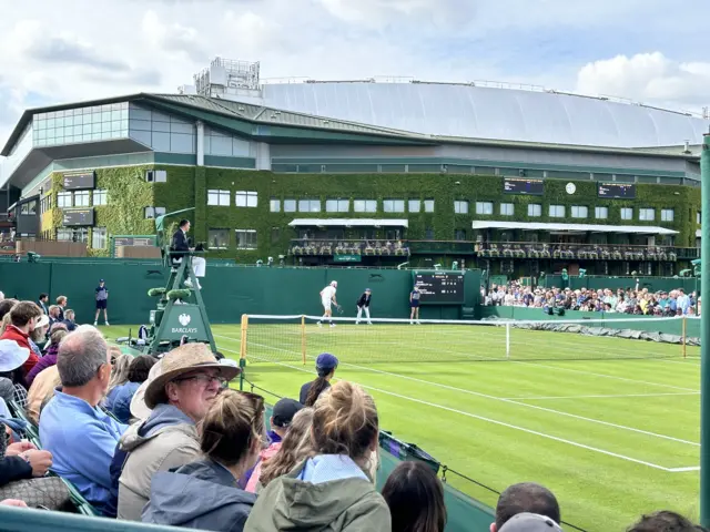 Jacob Fearnley on court eight