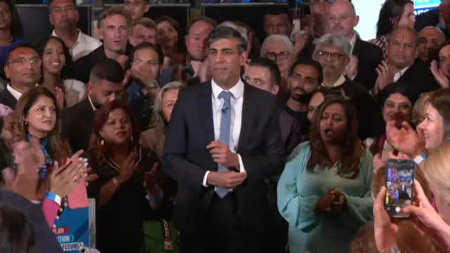 Rishi Sunak at a campaign event in London