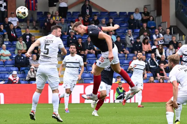 Jordan White scores for Ross County against Raith Roves