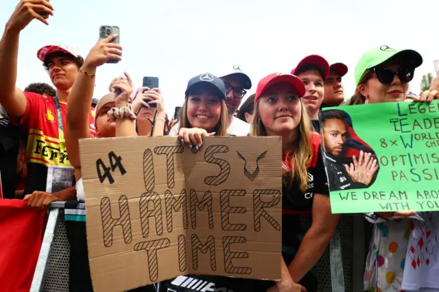 Fans at the Hungarian GP.