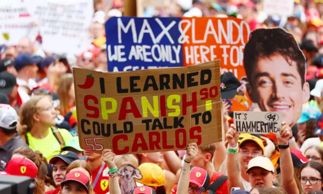 Fans at the Hungary GP.