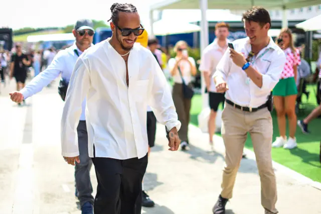 Lewis Hamilton at the Hungarian GP.