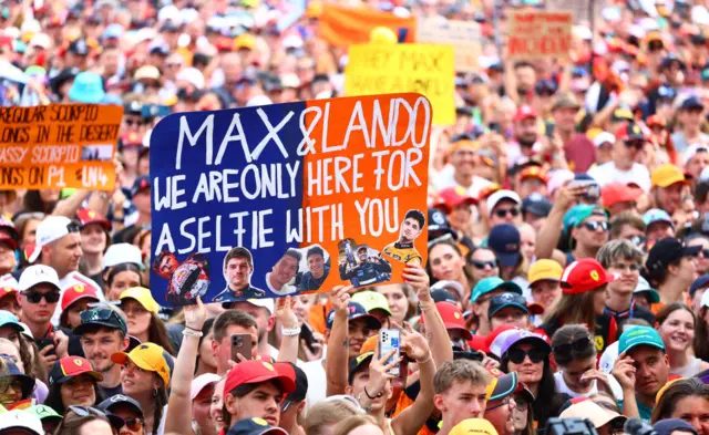 Fans at the Hungarian GP.