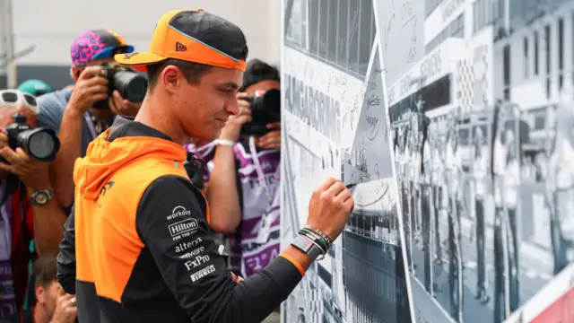 Lando Norris at the Hungarian GP.