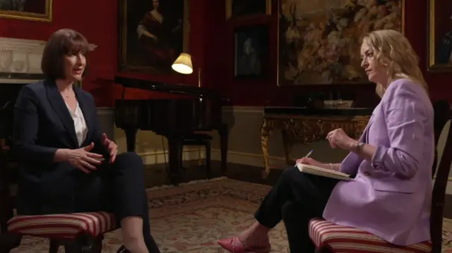 Rachel Reeves speaks to Laura Kuenssberg