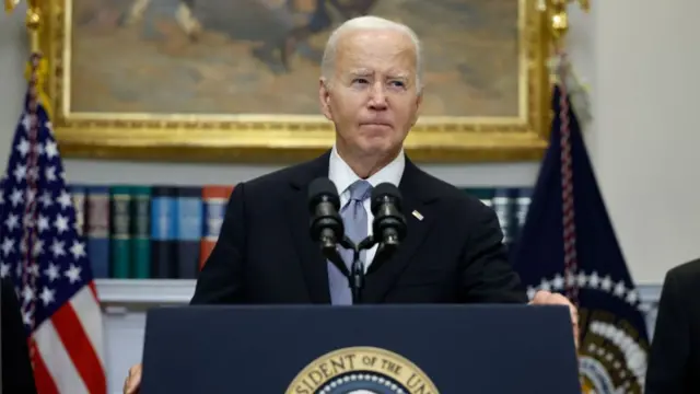 President Joe Biden delivers remarks on July 14