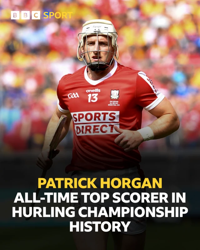 Patrick Horgan is now th all-time top scorer in Hurling Championship history