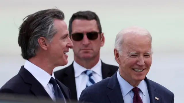 Gavin Newsom and Joe Biden