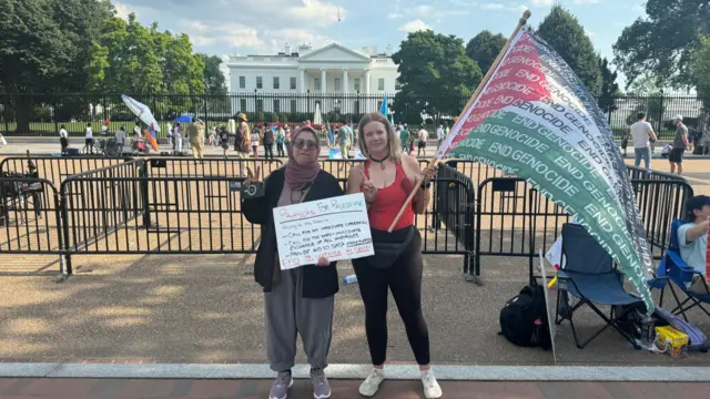 Gaza protesters at the WH