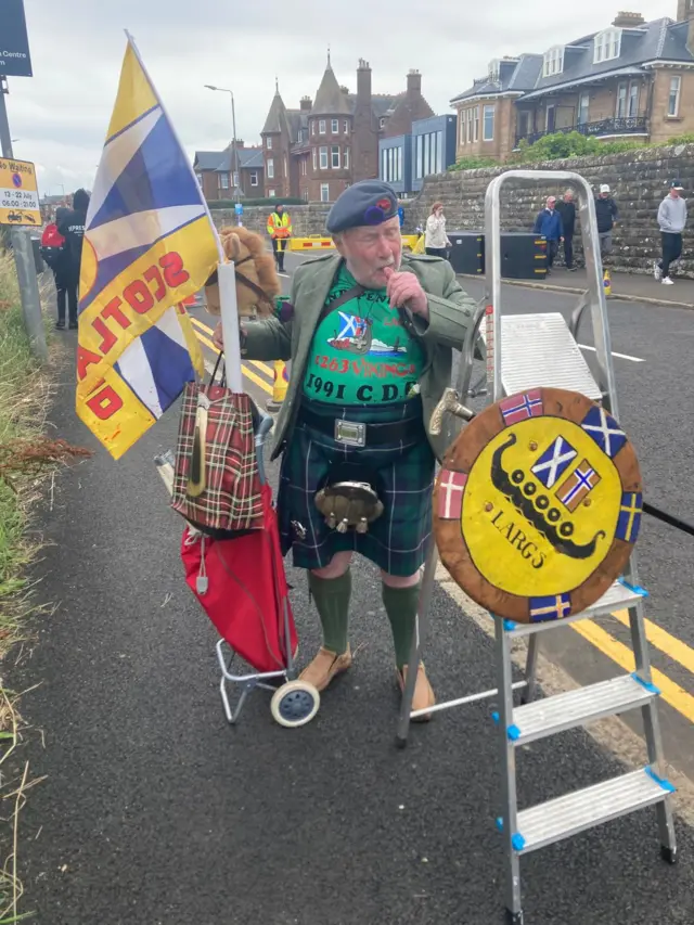 Harry McEachan outside Royal Troon