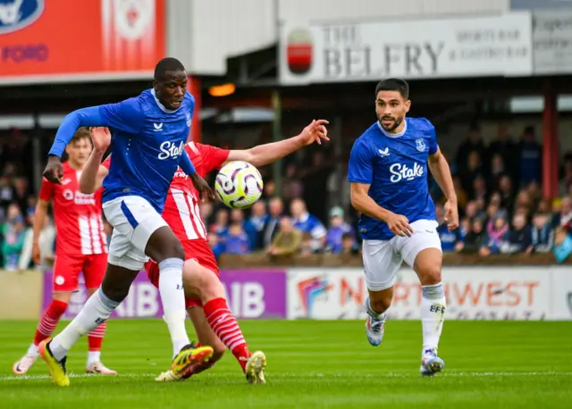 Everton in action against Sligo