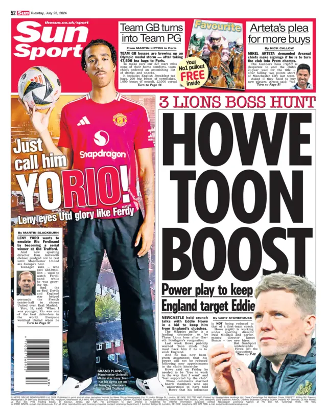 Sun back page