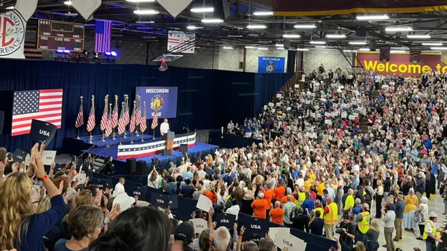 Kamala Harris supporters gather in Wisconsin