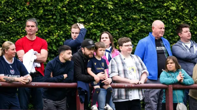 Dundee fans watch on