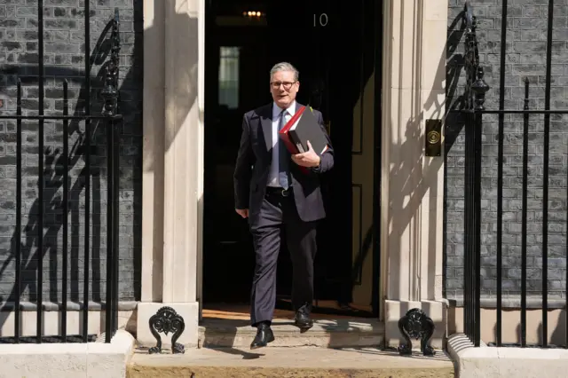 The PM leaves Downing Street