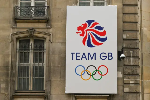 Team GB sign on the side of a building