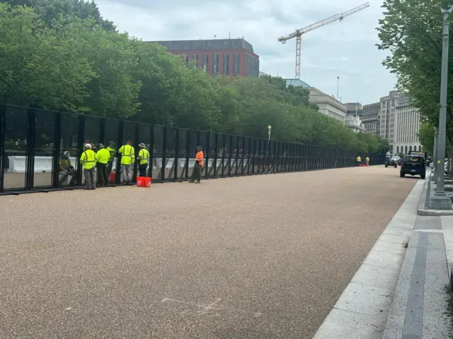 Fencing near the White House