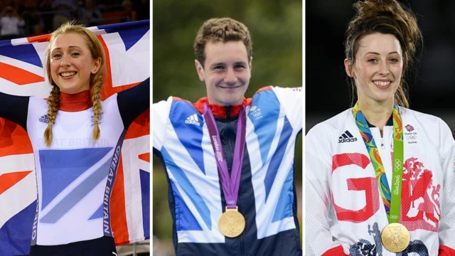 Laura Kenny, Alastair BRownlee and Jade Jones