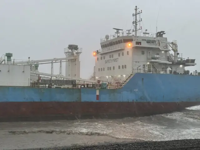 One of the three foreign ships that have run aground